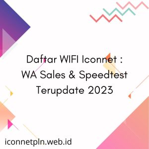 Daftar WIFI Iconnet